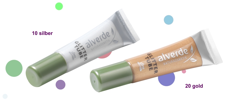 Alverde Naturkosmetik glitter tube