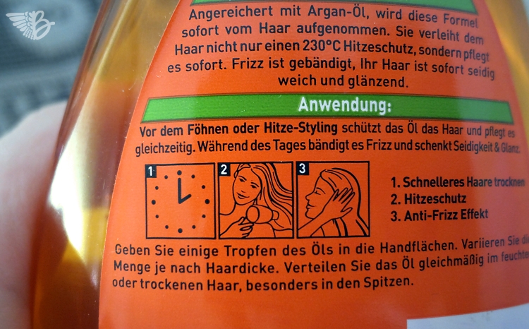 Garnier Fructis Wunderöl - Hitzeschutz und Pflege