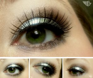 metall eyeliner silber lidaufkleber