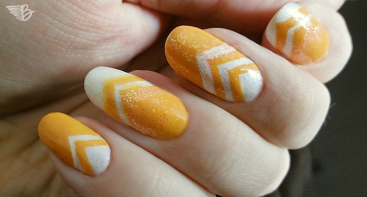 Creamy Orange Icecream NailArt