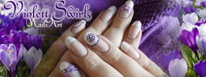 Violett Swirls – Nail Art Inspiration