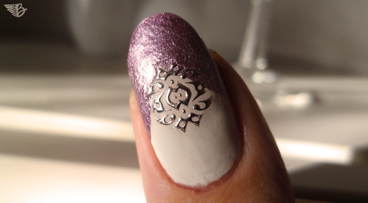 Nail Art Sticker Silver Lace