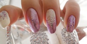 Nail Art Sticker Silver Lace