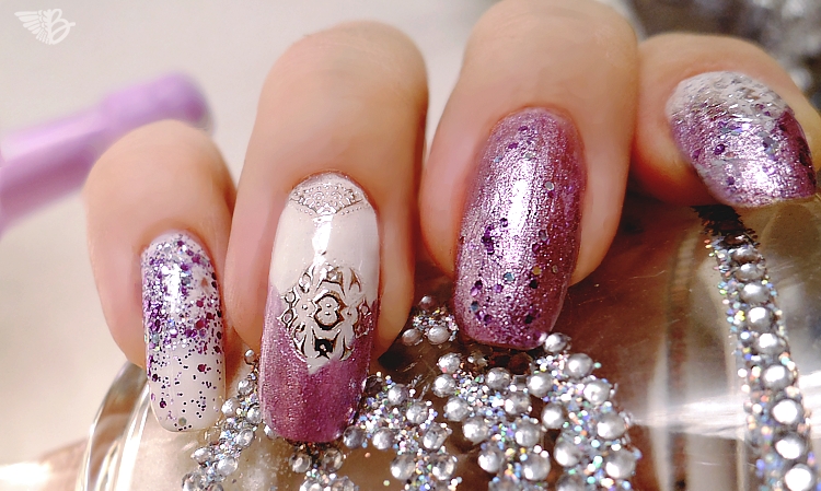 Nail Art Sticker Silver Lace