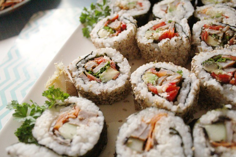 Sushi mit Fleisch