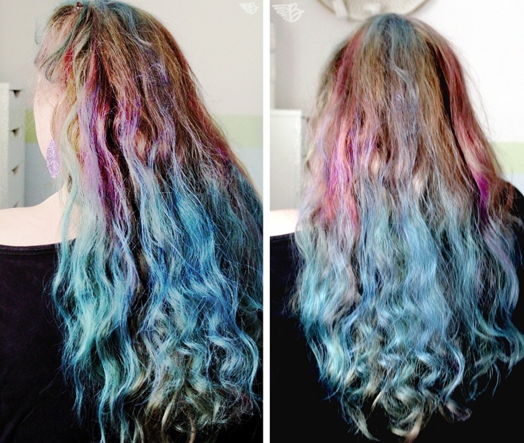 diy mermaid hair tutorial ombre look
