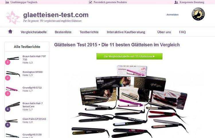 Screenshot vonhttp://www.glaetteisen-test.com/