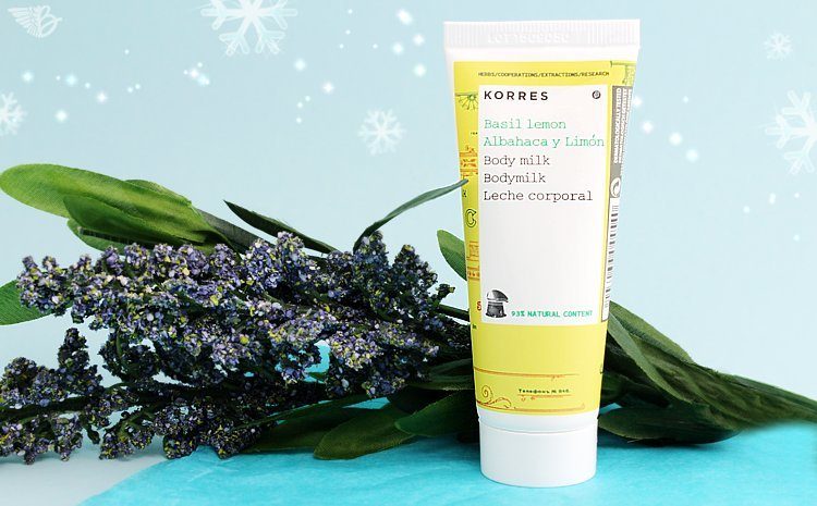 korres bodmilk basil lemon