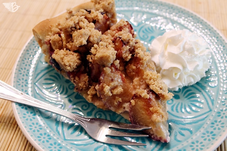 kuchenstück pflaumenkuchen